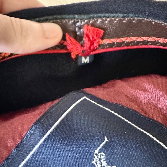 Vintage Polo Ralph Lauren "MARINE" Navy Blue Beret Wool Classic, Made in France - Picture 4 of 5